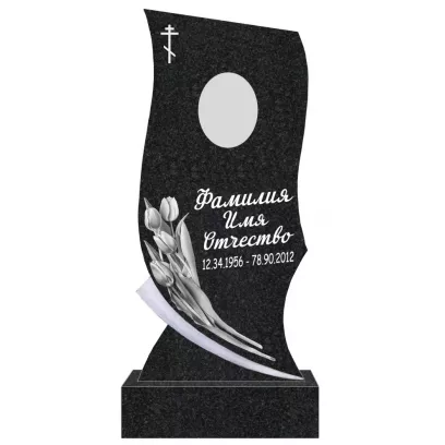 Памятник гранитный с резьбой №6