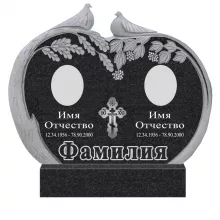 Памятник на двоих гранитный резной №37