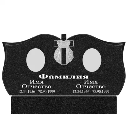 Памятник на двоих гранитный резной №38