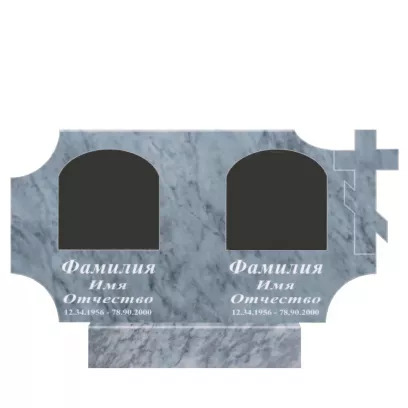 Памятник на двоих мраморный резной №49