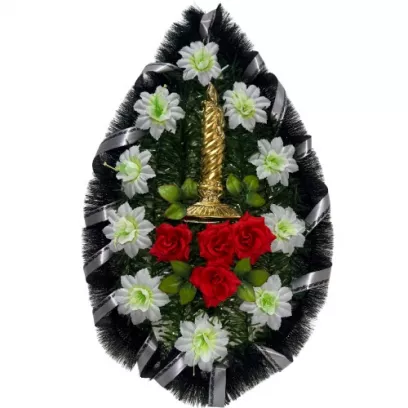 Венок «Свеча» 65см капля