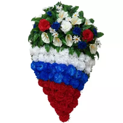 Венок «Триколор» 100см капля